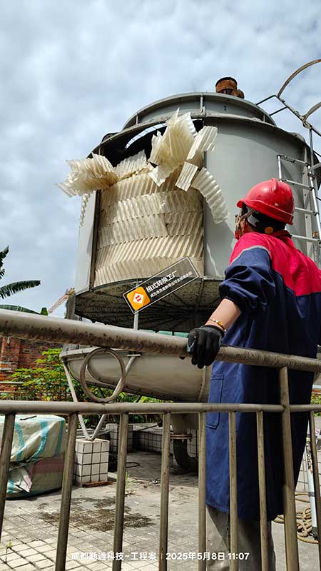 更换冷却塔填料工程现场，为什么要更换冷却塔填料