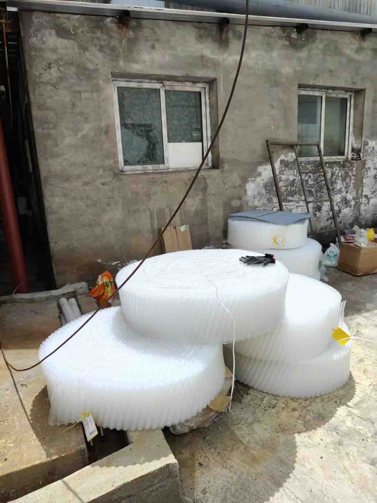 四川雅安石棉冷却塔安装现场-使用单位石棉柏森磨料科技